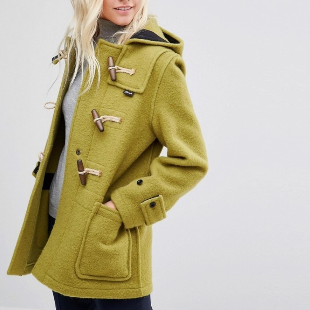 Gloverall Mid Monty Wool Green Duffle Coat ASOS